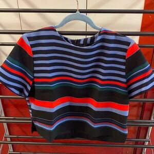 Zara Womens Cropped Stripe Top | Size M